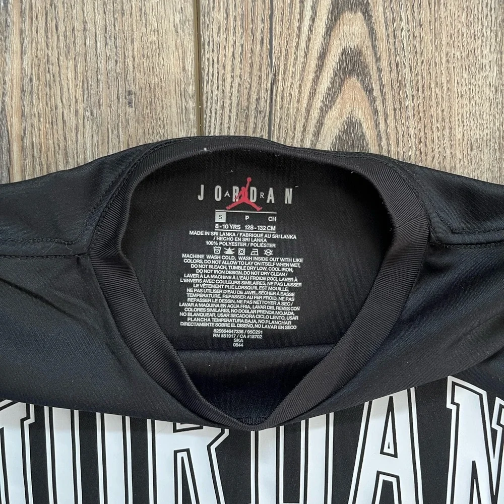 Jordan Dri-FIT T-Shirt Youth Size S (8-10 Yrs) Black #23 Michael Jordan - Picture 3 of 4